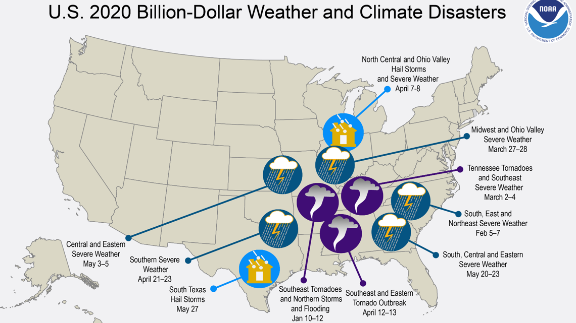 The US has already endured 10 weather disasters that exceeded $1 ...