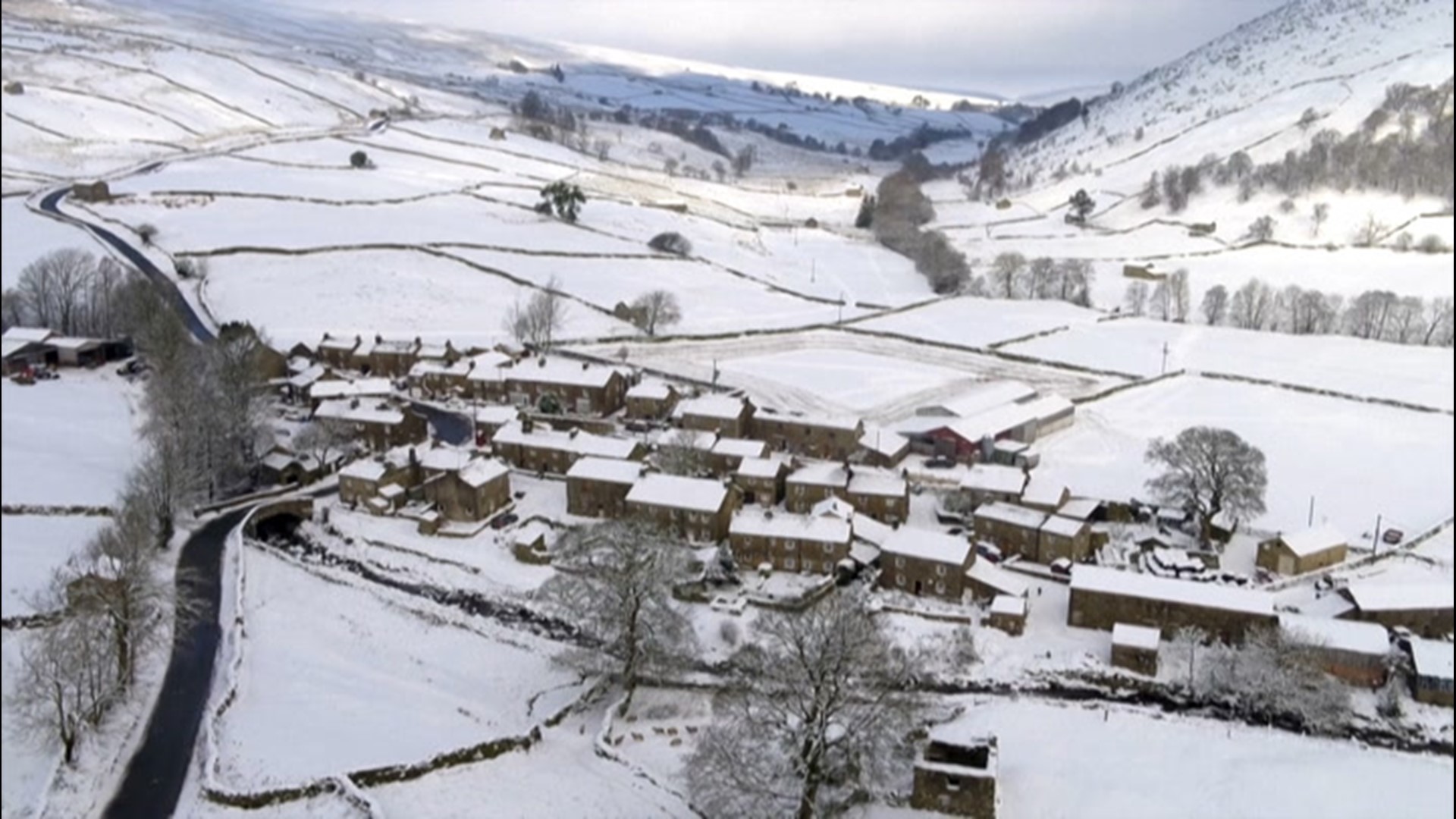 Winter continues to bite in the higher Yorkshire Dales in England, where a blanket of snow was photographed on Jan. 9.