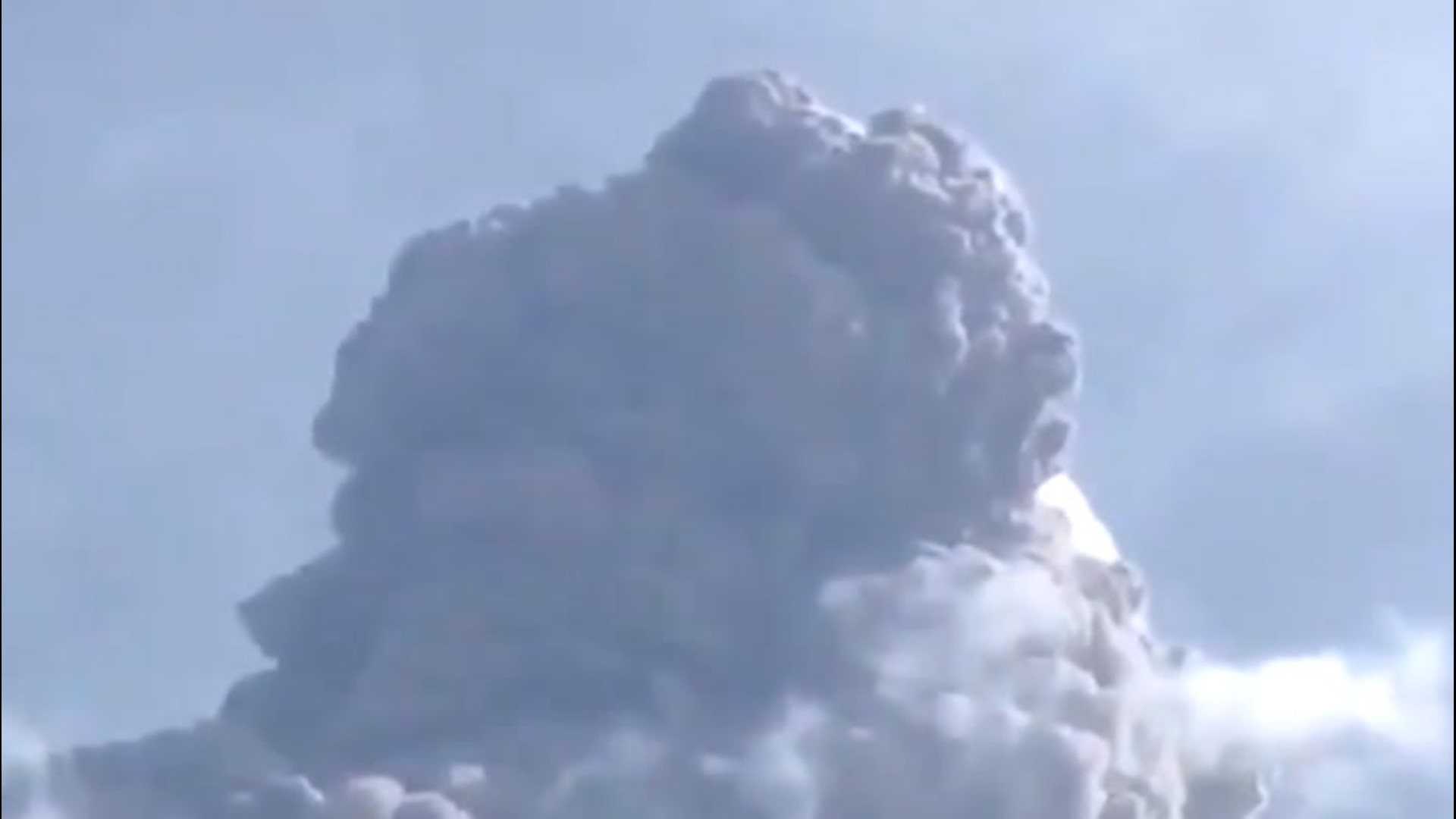 The La Soufrière volcano on the Caribbean island of St. Vincent erupted in the morning of April 9, launching plumes of ash high into the air, prompting evacuations in the area.