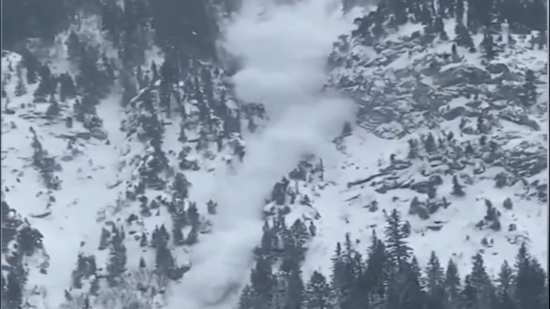 After some major snowfall accumulation, a natural avalanche was triggered in Little Cottonwood Canyon, Utah, on Jan. 17.