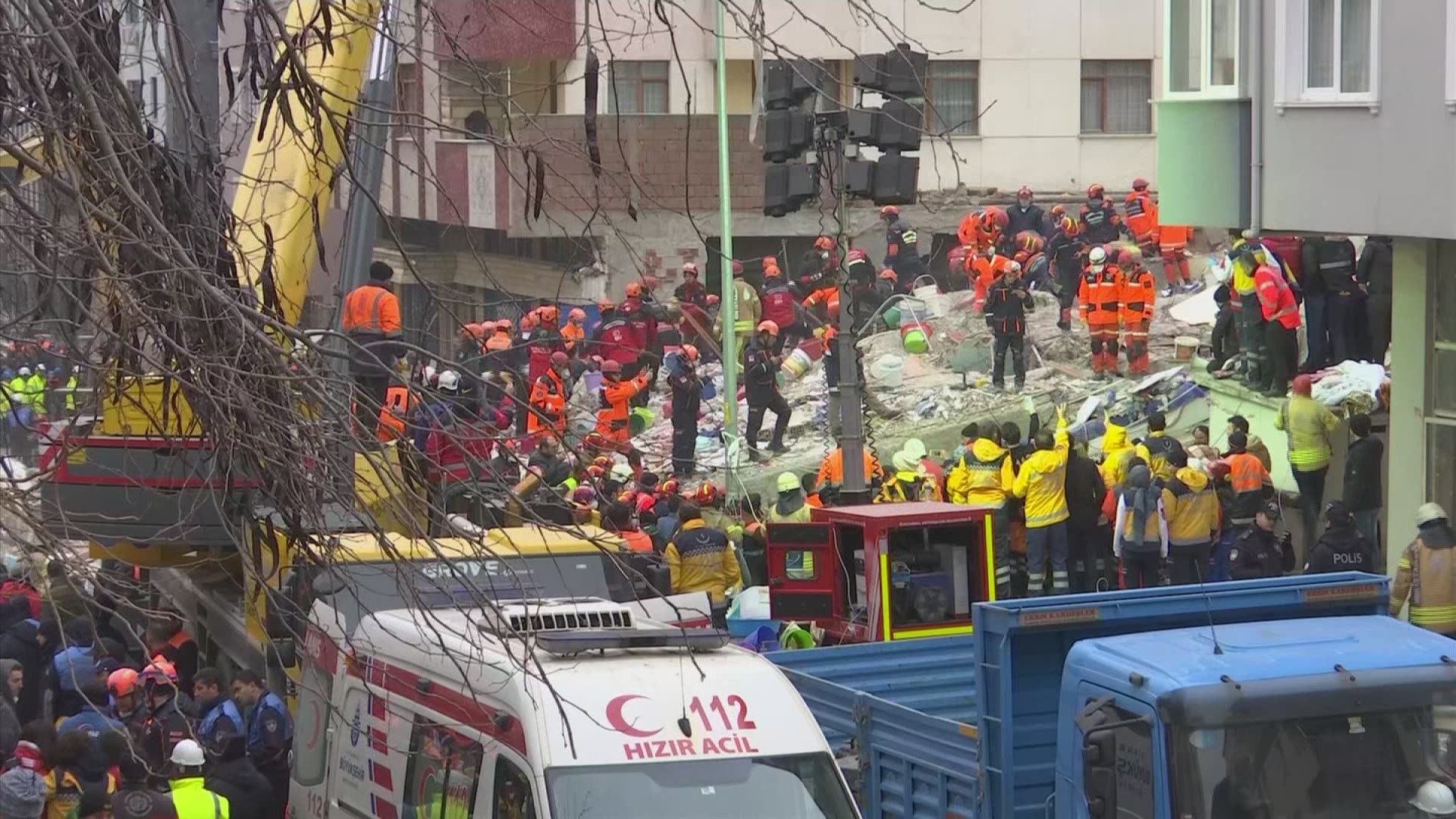 Turkish emergency services rescued a 5-year-old girl from the rubble of an eight-story apartment building in Istanbul about 18 hours after it collapsed.
