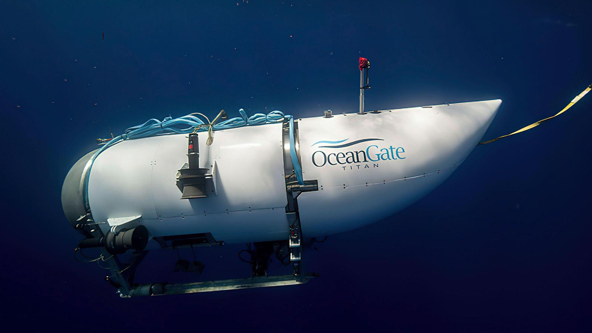The Coast Guard released a video showing Wendy Rush and an OceanGate employee monitoring the submersible’s descent (US Coast Guard Via OceanGate).