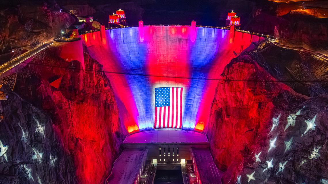 Massive 300-foot U.S. flag draped over Hoover Dam for America's 250th anniversary