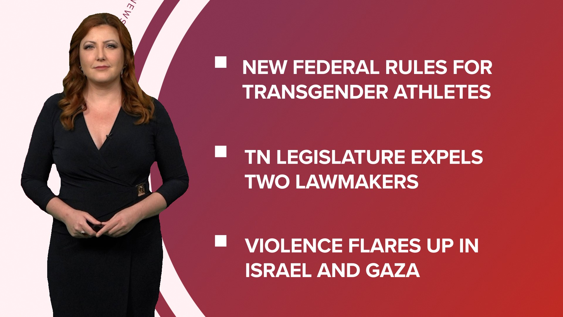 A look at what is happening in the news from the Biden administration's proposed new rules for transgender athletes to 2 TN lawmakers expelled over gun protests.