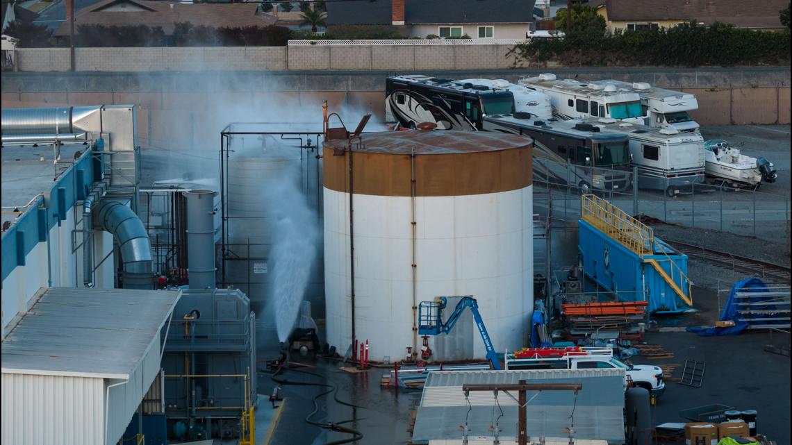 State of emergency in California as efforts continue to cool damaged chemical tank