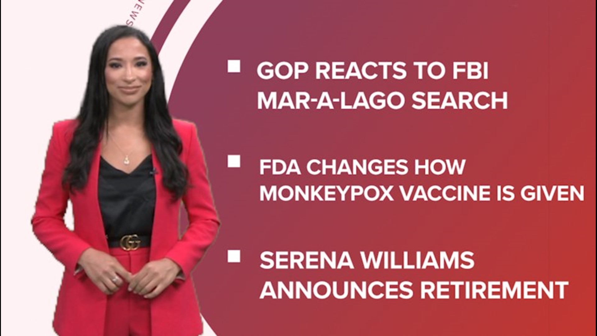 A look at what is happening in the news from the FDA changing monkeypox vaccine guidance to 4,000 beagles in need of homes and Serena Williams announces retirement.