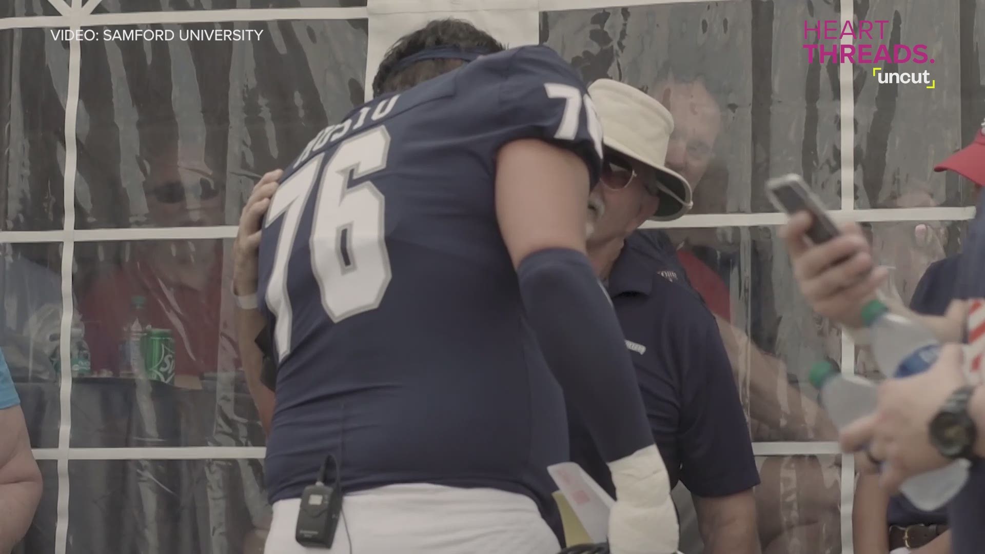 George Grimwade Musto loves his stepdad as if they shared the same DNA. See the moment George shows his stepdad the name on the back of his jersey.