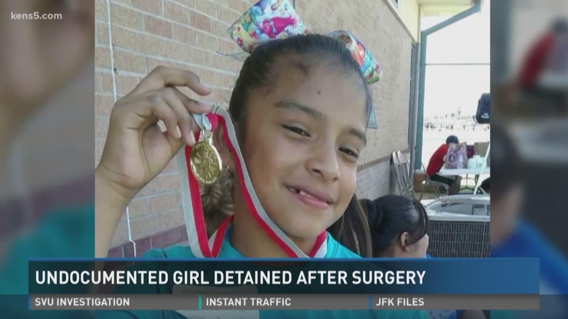 Immigration officials detained a 10-year-old girl with cerebral palsy after an emergency life-saving surgery.