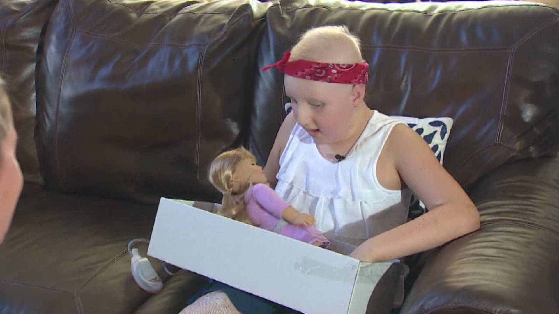 A local girl diagnosed with a rare form of cancer was surprised with a doll that has a prosthetic leg -- just like her.