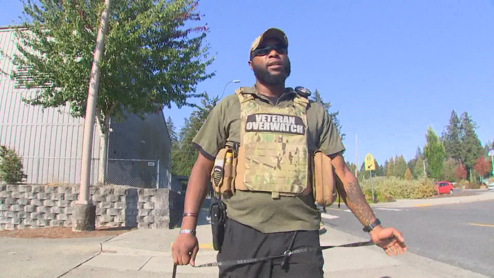 The North Thurston School District said they have had a "handful" of complaints about Anthony Triplett patrolling in school neighborhoods while armed.