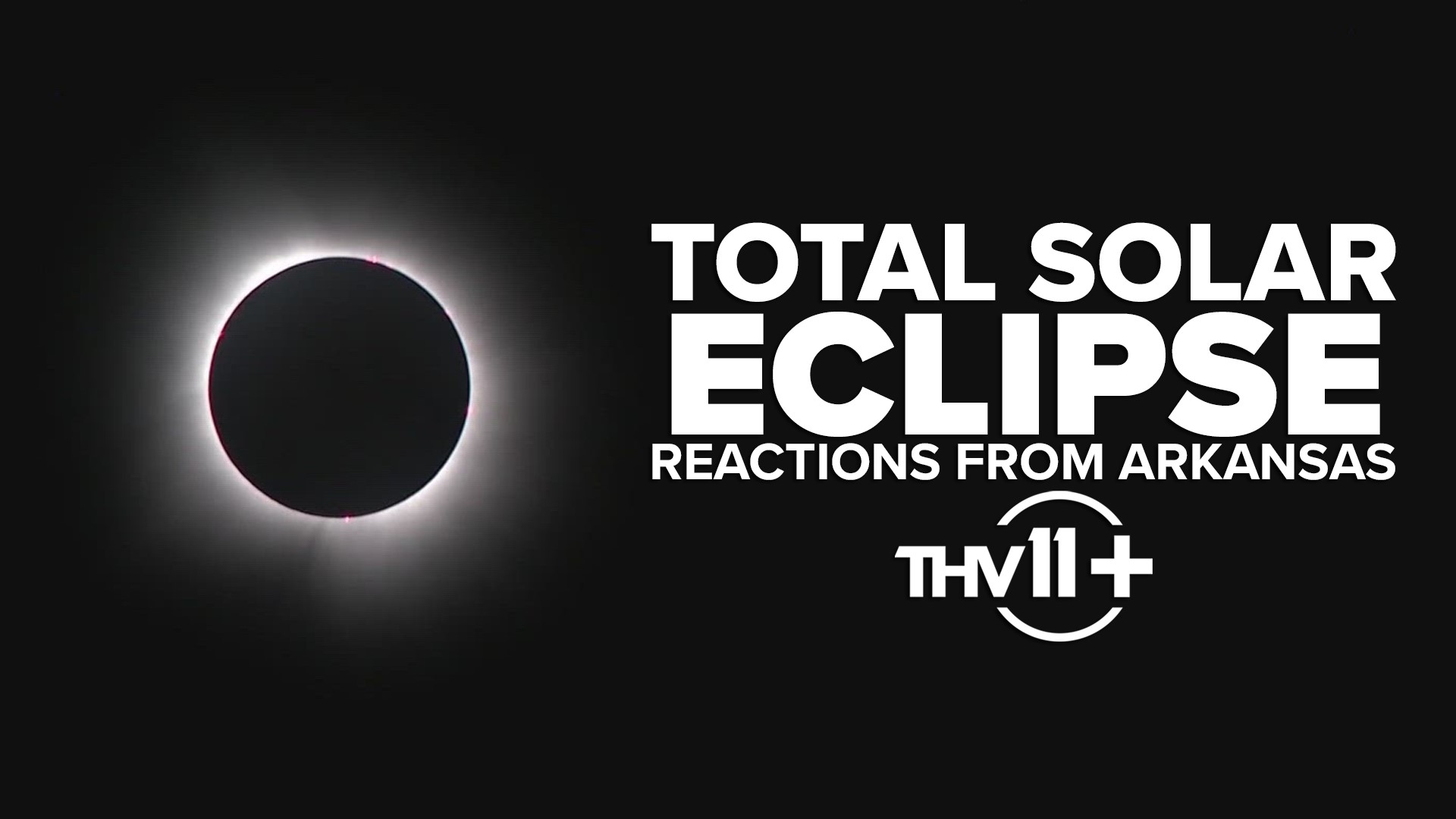 Here's a look at the moment of the 2024 total solar eclipse and reactions from our team and others throughout Arkansas!