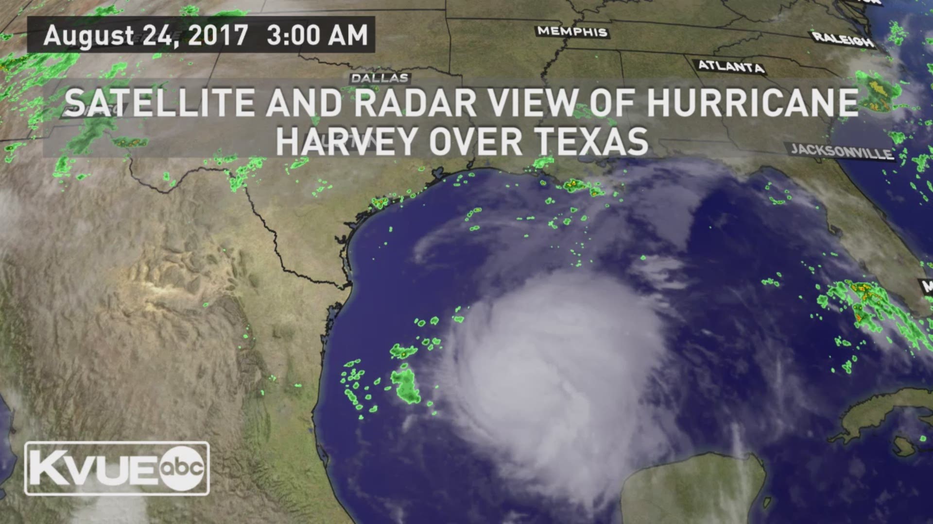 Time-lapse of radar, satellite, rainfall totals as Hurricane Harvey hit Texas