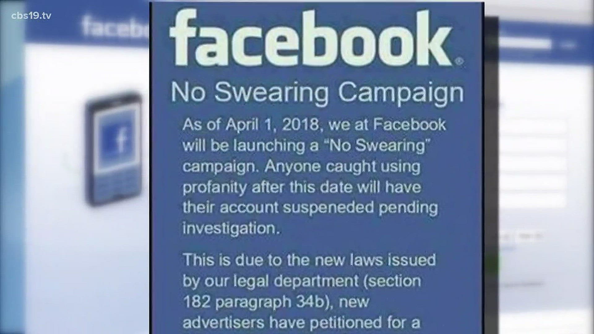 VERIFY: did Facebook launch a 'no swearing' campaign?