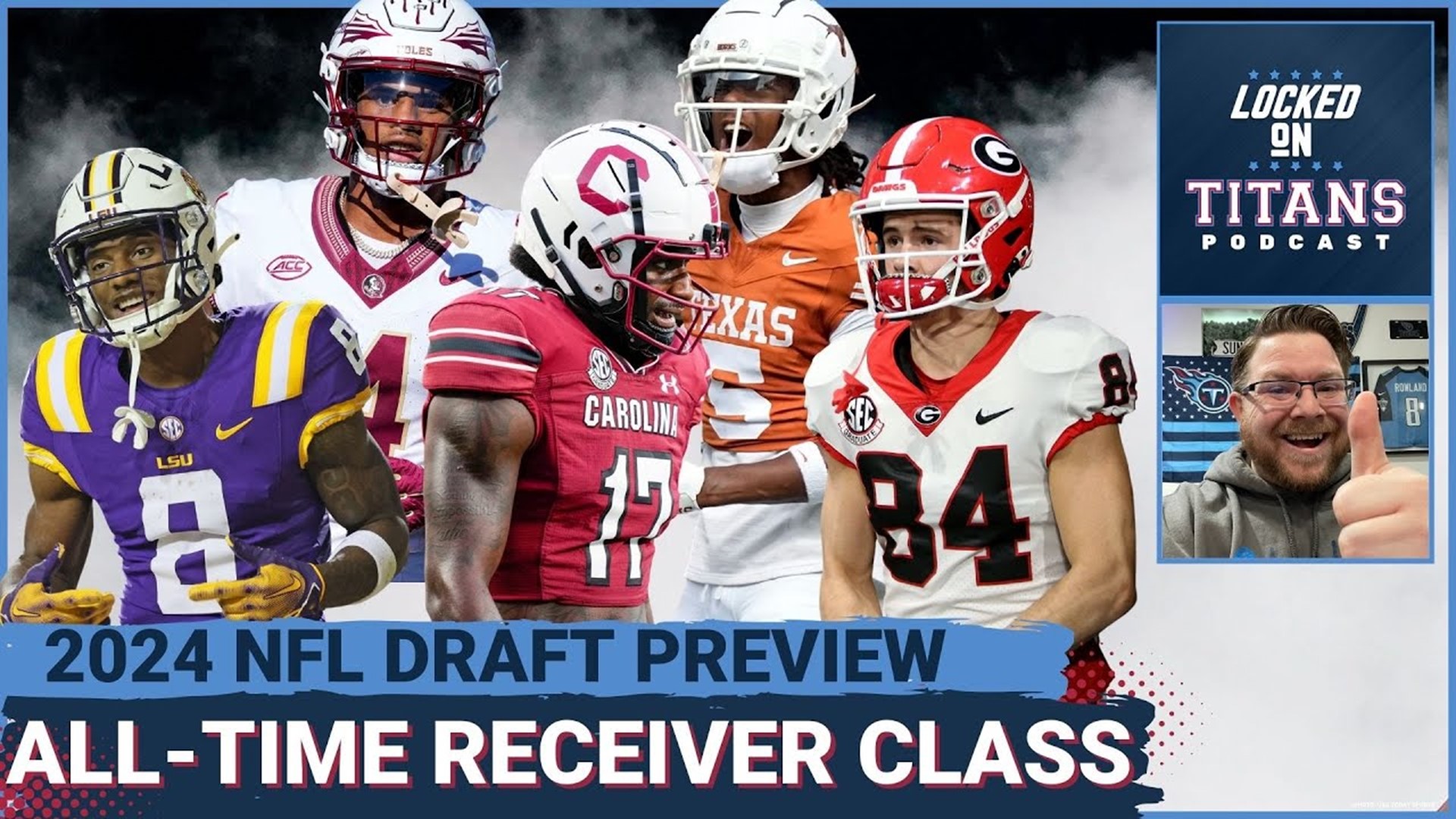 The Tennessee Titans need to add a young wide receiver and the 2024 NFL Draft class is STACKED.