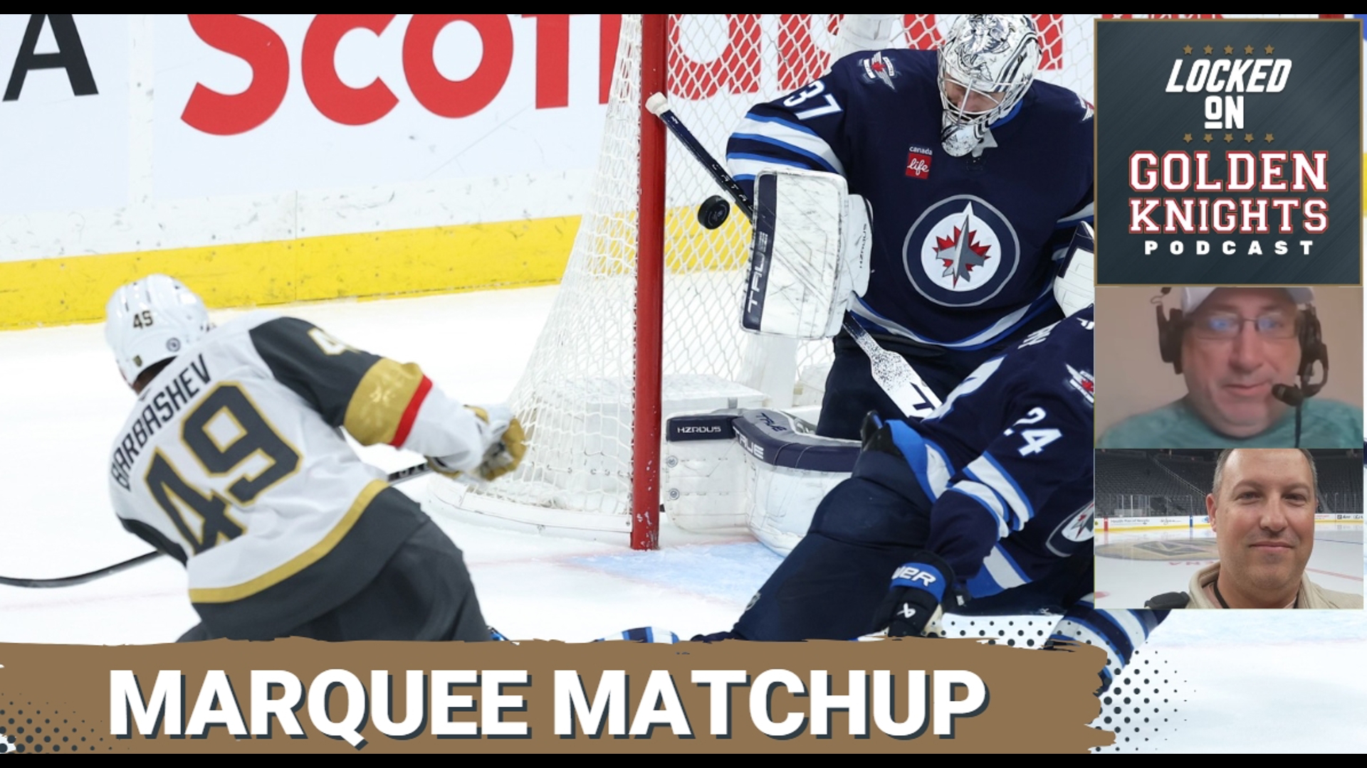 The Vegas Golden Knights and Winnipeg Jets face each other in a Thursday night marquee matchup in Vegas.