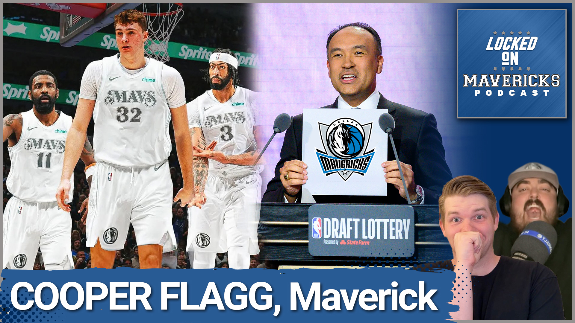 The Dallas Mavericks won the NBA draft lottery, securing the #1 pick and Cooper Flagg. Hosts discuss the impact on the team's future and potential roster changes.