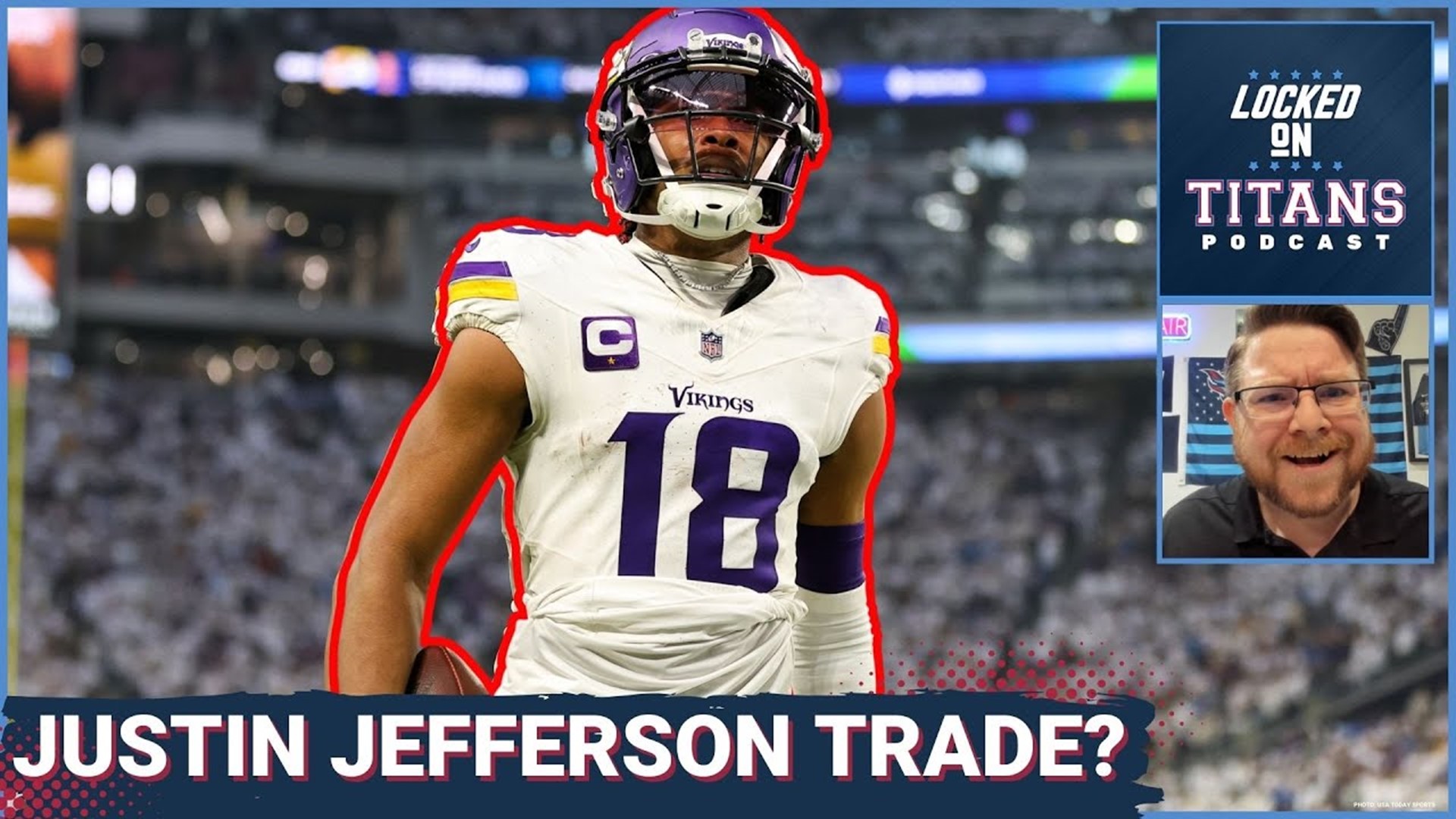 The Tennessee Titans are in the market for a WR1 and Justin Jefferson's name has been floating around, but a trade for Jefferson does not make any sense