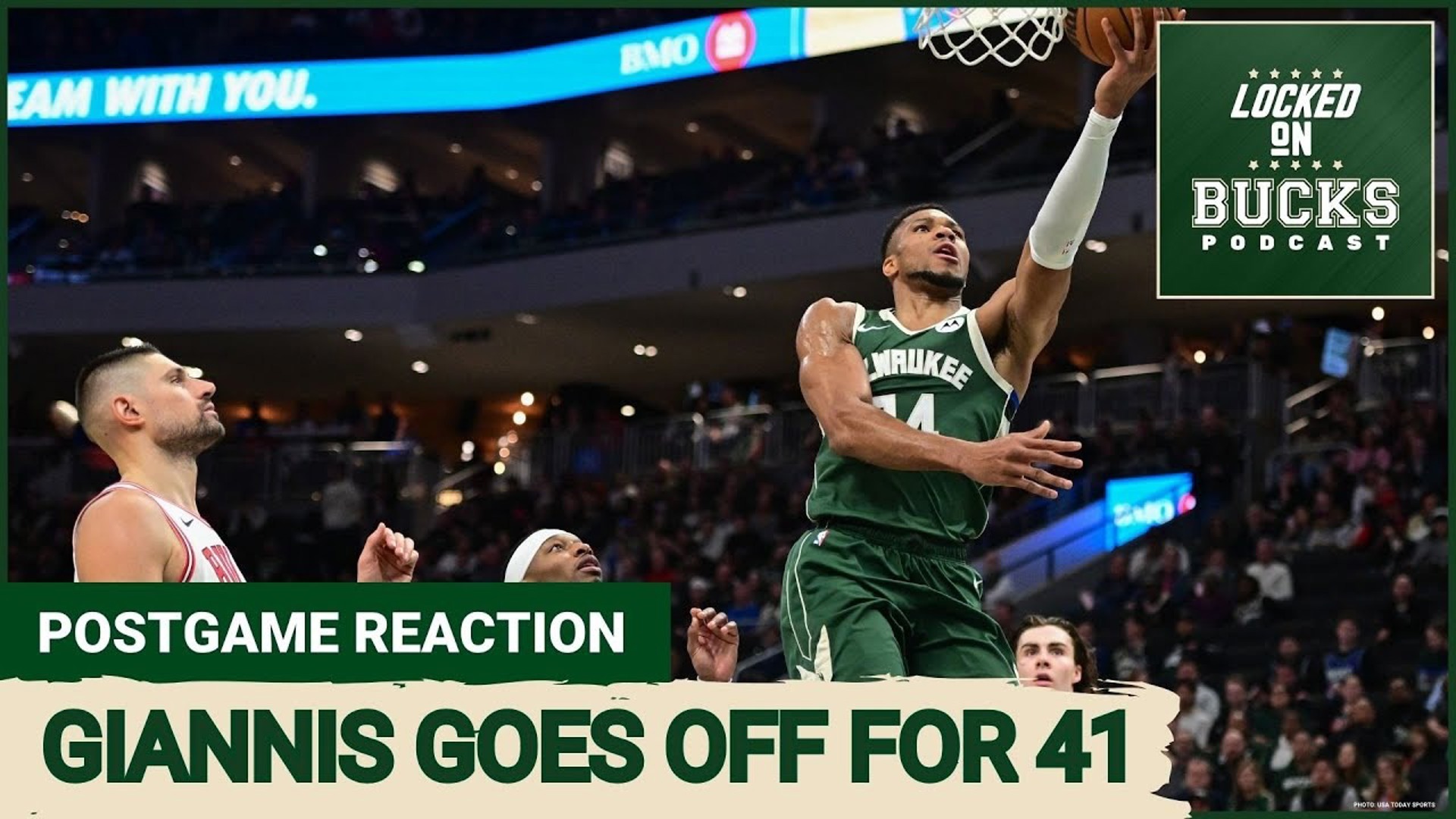 The Milwaukee Bucks defeated the Chicago Bulls with a dominant performance led by Giannis Antetokounmpo, who scored an impressive 41 points.