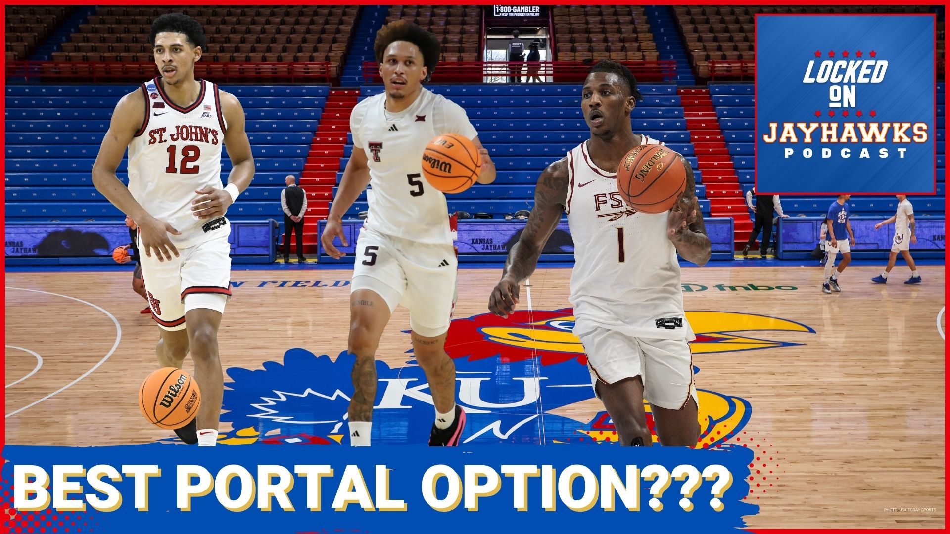 Kansas Jayhawks Eye Top Transfer Portal Targets: Who among Darrion Williams (Texas Tech), RJ Luis (St. John's) and Jamir Watkins (Florida State) make the MOST sense?