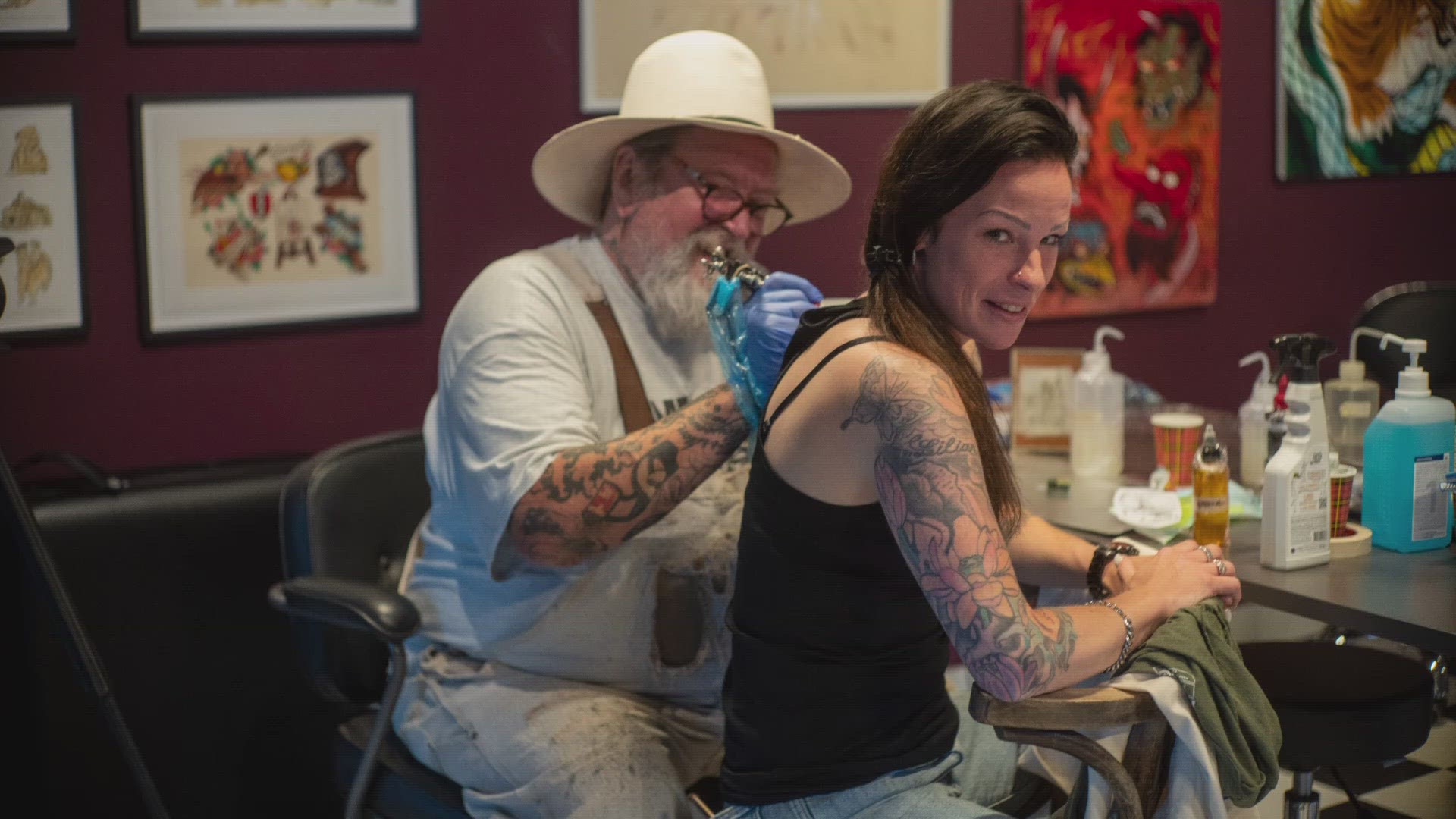 It's a story of high brow meeting low brow. That's what a tattoo artist calls his current project.