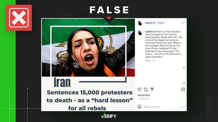 No, 15,000 protesters in Iran were not sentenced to death