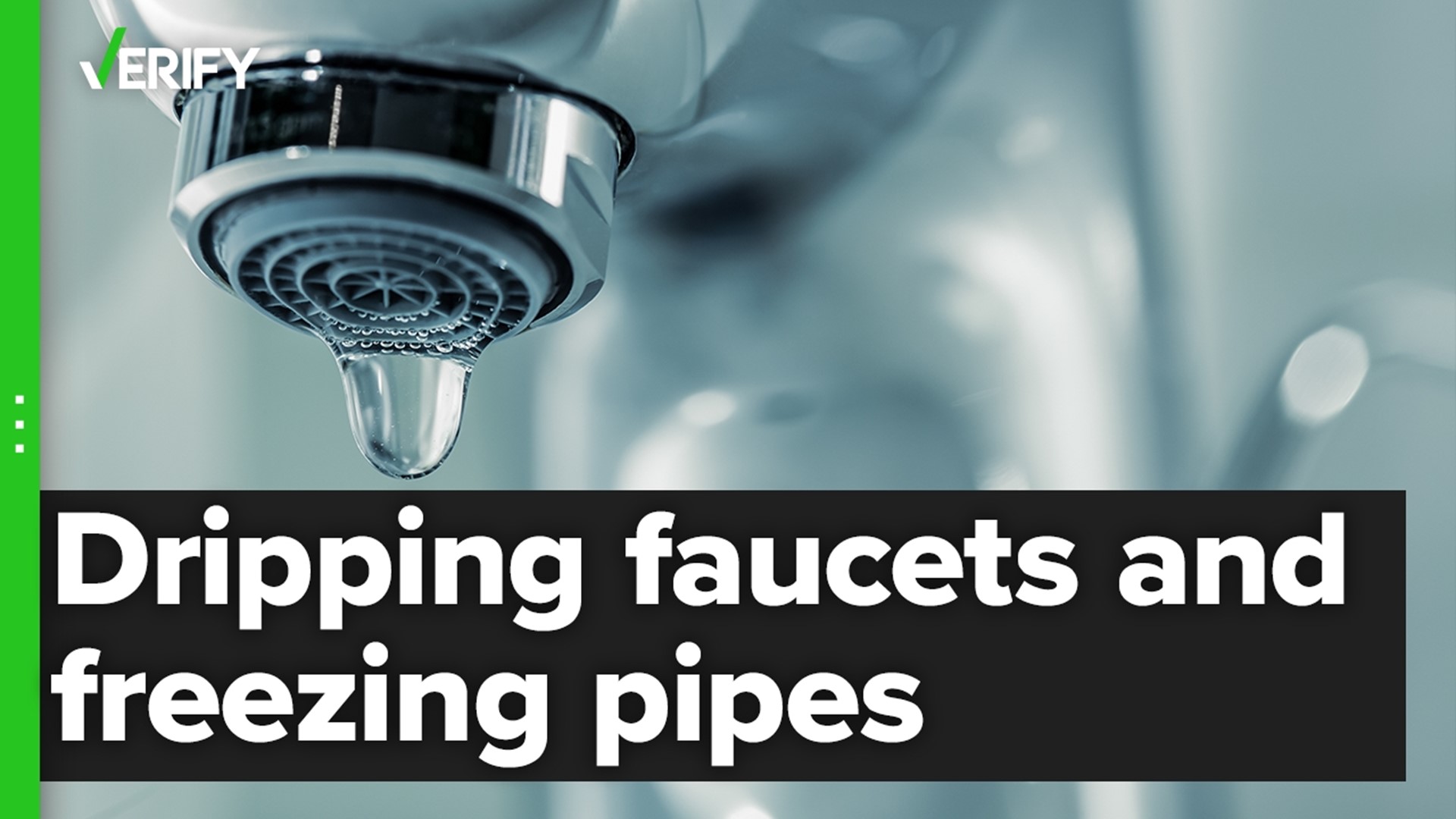 Frozen weather can cause pipes to burst, but you can reduce the likelihood of that happening by letting your faucets drip.