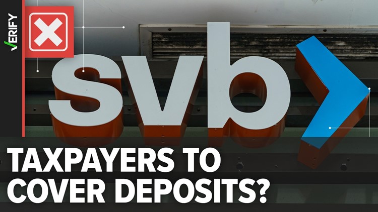 No, taxpayer money is not being used to cover deposits at SVB