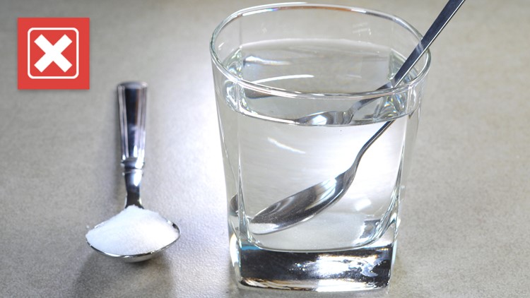 No, gargling salt water doesn’t cure a sore throat, but it may help relieve the pain