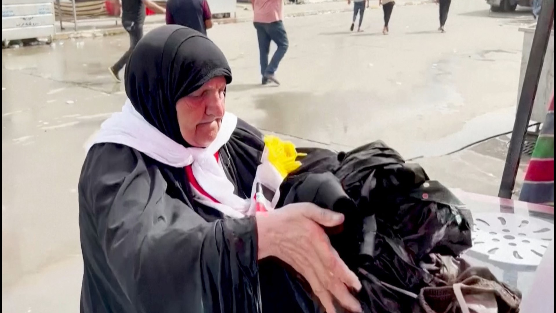 A 73-year-old woman is offering free laundry services to the participants of the Iraqi parliament protest. Veuer's Maria Mercedes Galuppo has the story.