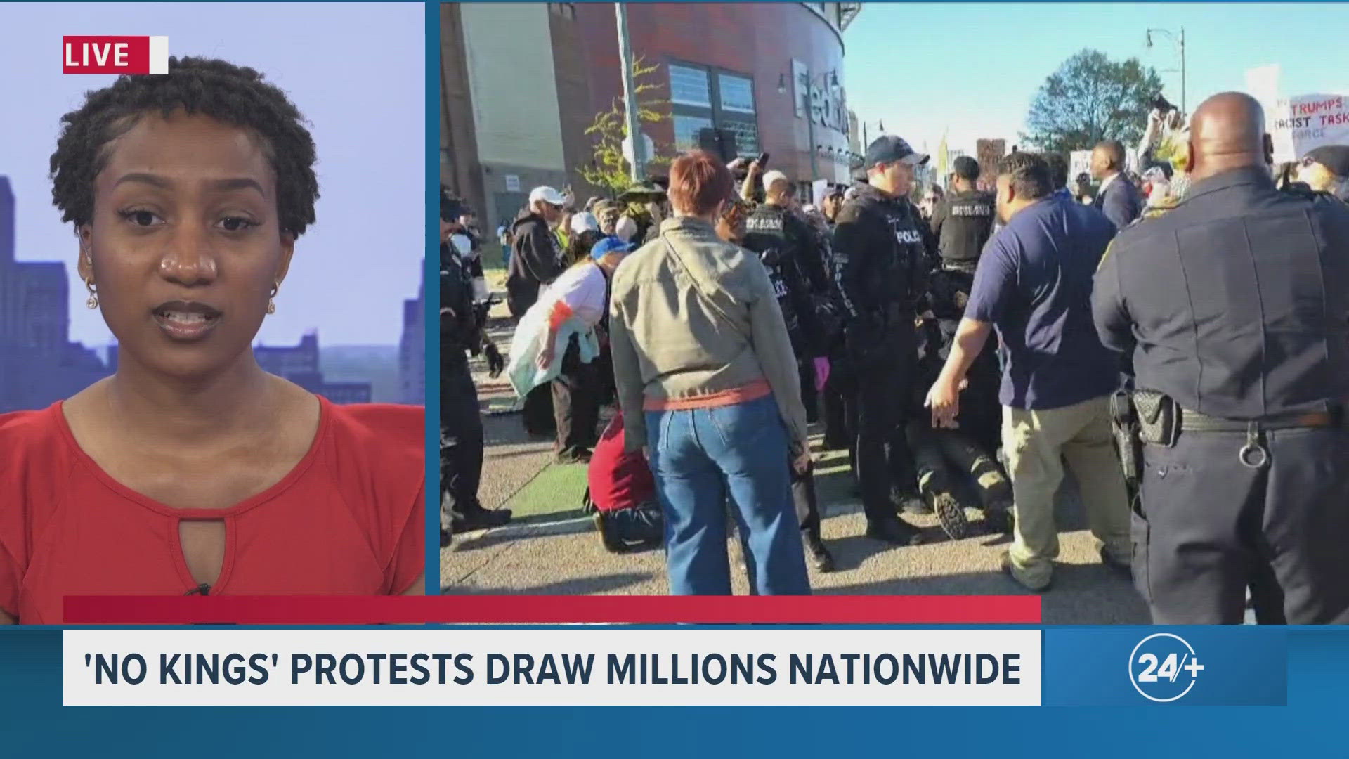 MPD detains protesters after disturbance at downtown No Kings ...