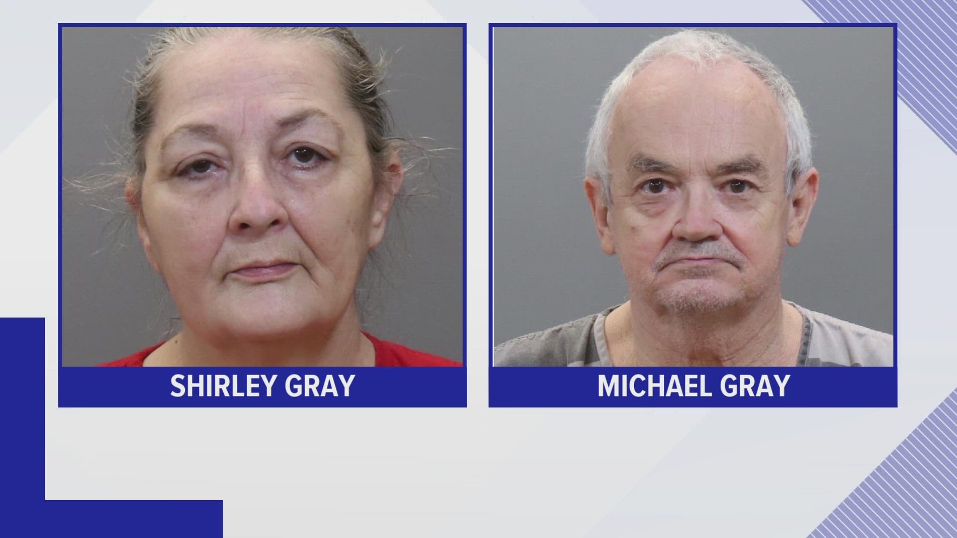 Michael and Shirley Gray face charges of child abuse, first-degree murder and more from the 2020 case of abusing several adopted children and killing two of them.