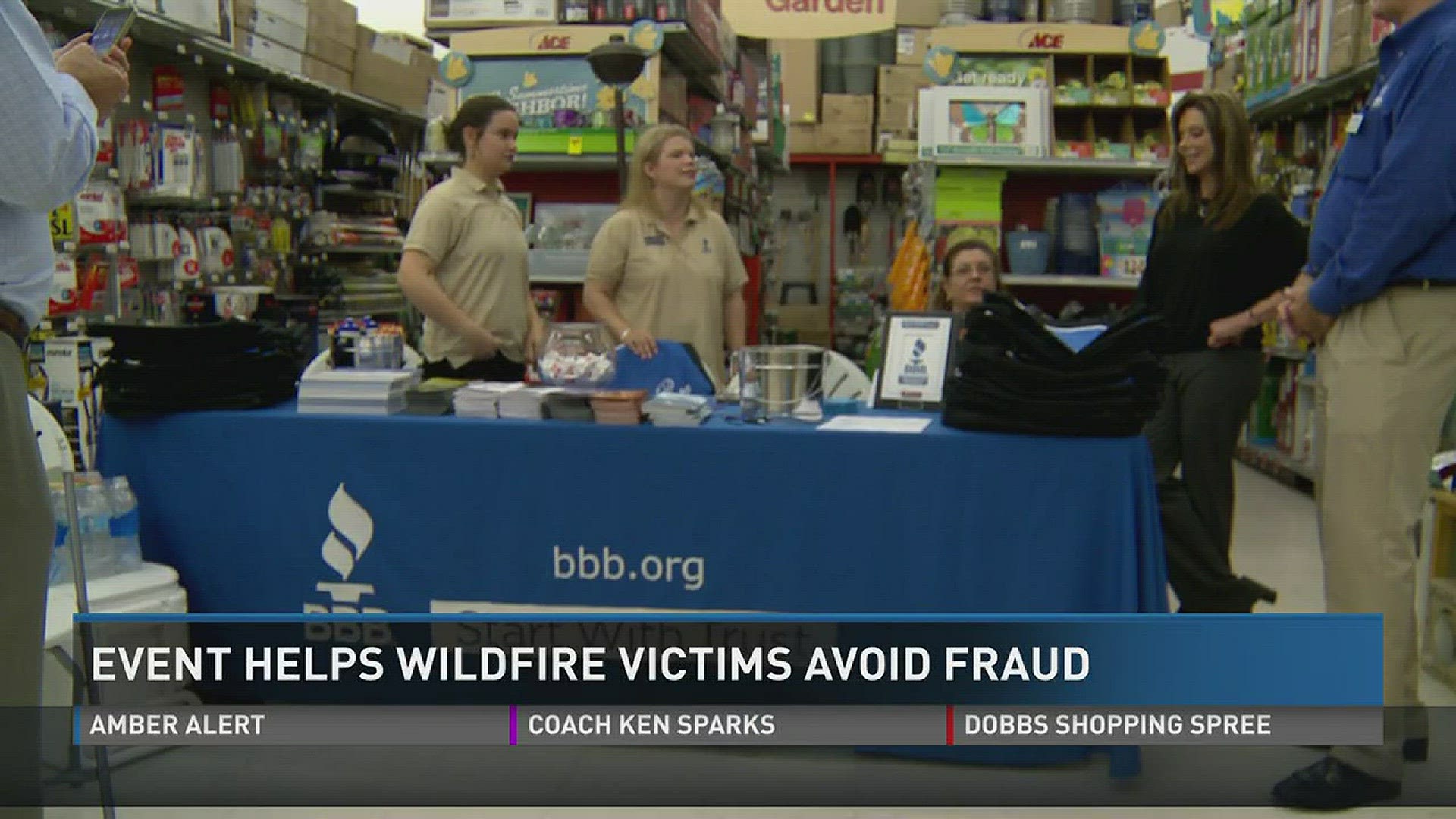 March 31, 2017: A number of businesses and agencies held a workshop for wildfire victims in Sevier County to help them learn how to spot and avoid fraud.
