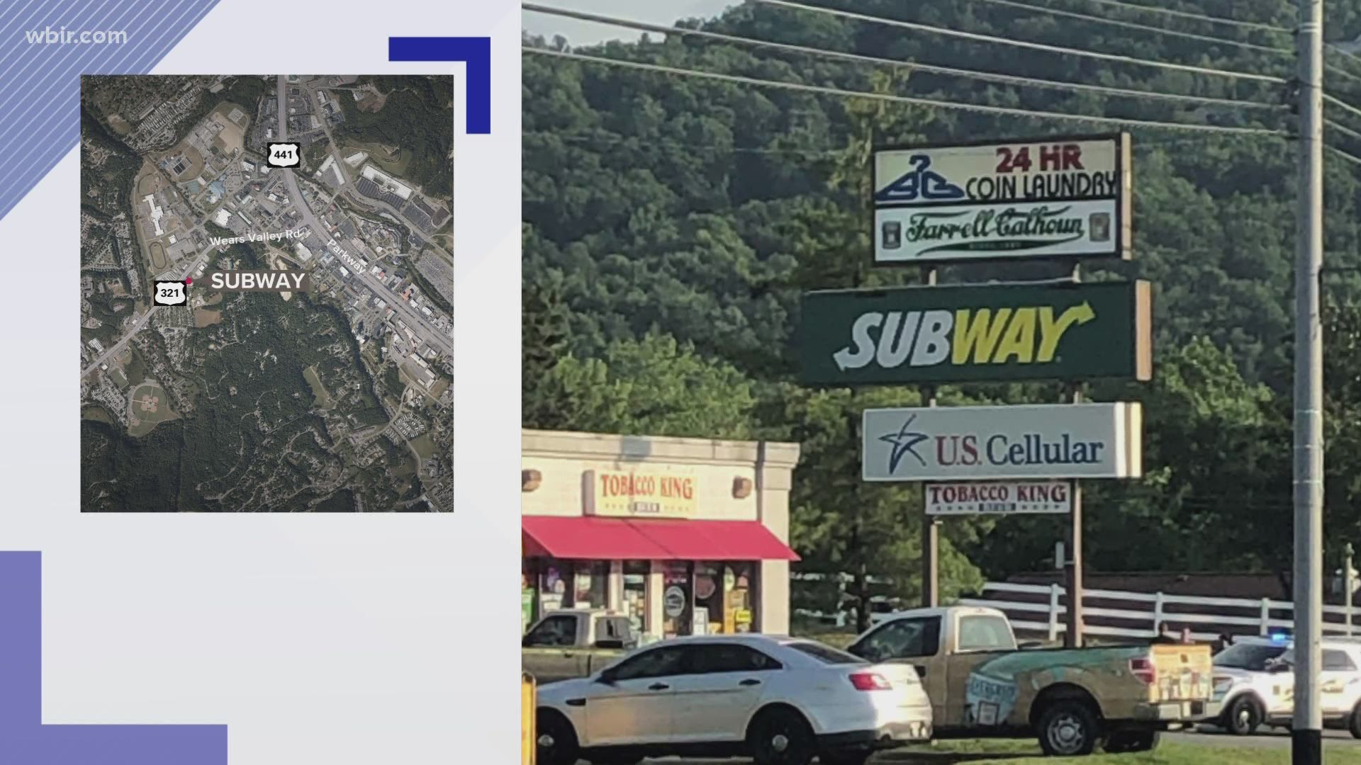 A robbery suspect was in custody Friday night after police said he fired shots in a Pigeon Forge Subway.