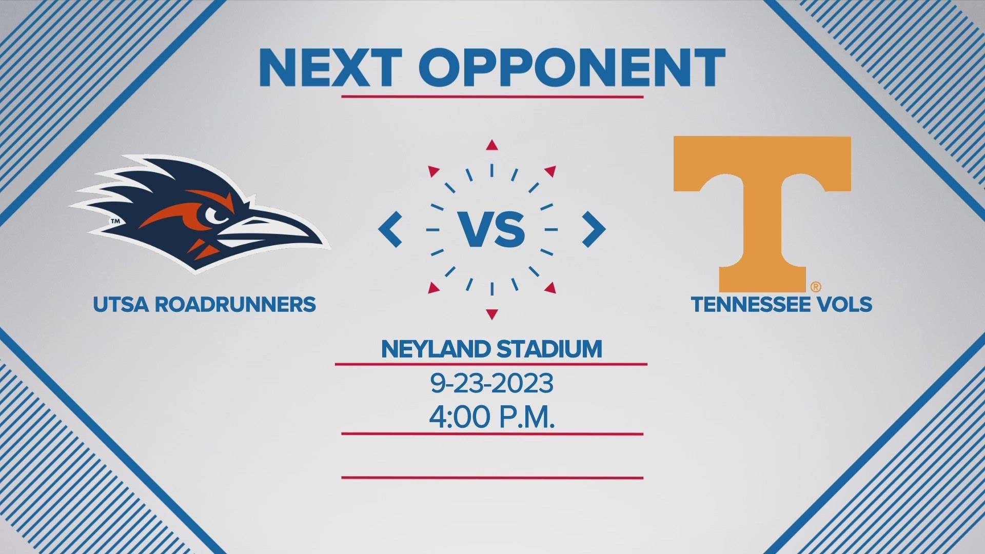 The game will begin in Neyland Stadium at 4 p.m. on Saturday, Sept. 23.