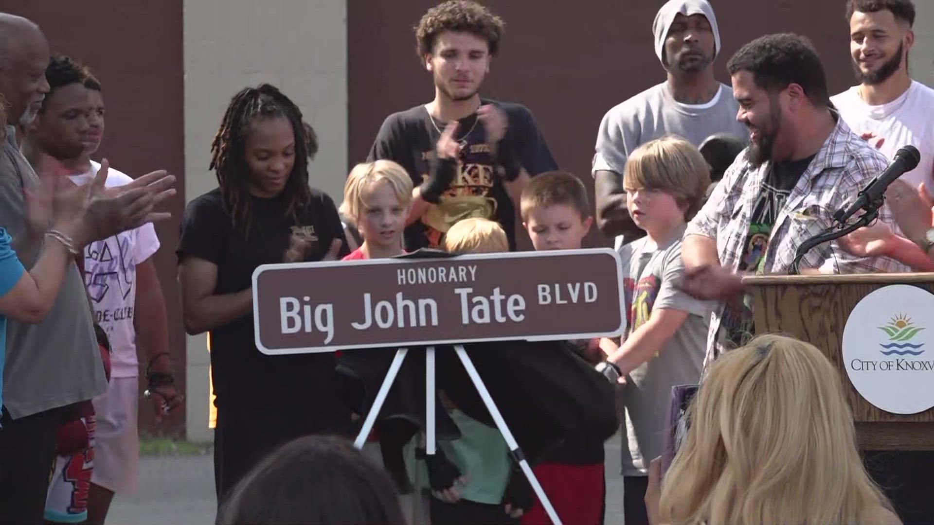 “Big John Tate Corner” is the honorary name of Lakeside Street off Magnolia Avenue, running behind the Golden Gloves Gym where Big John trained.