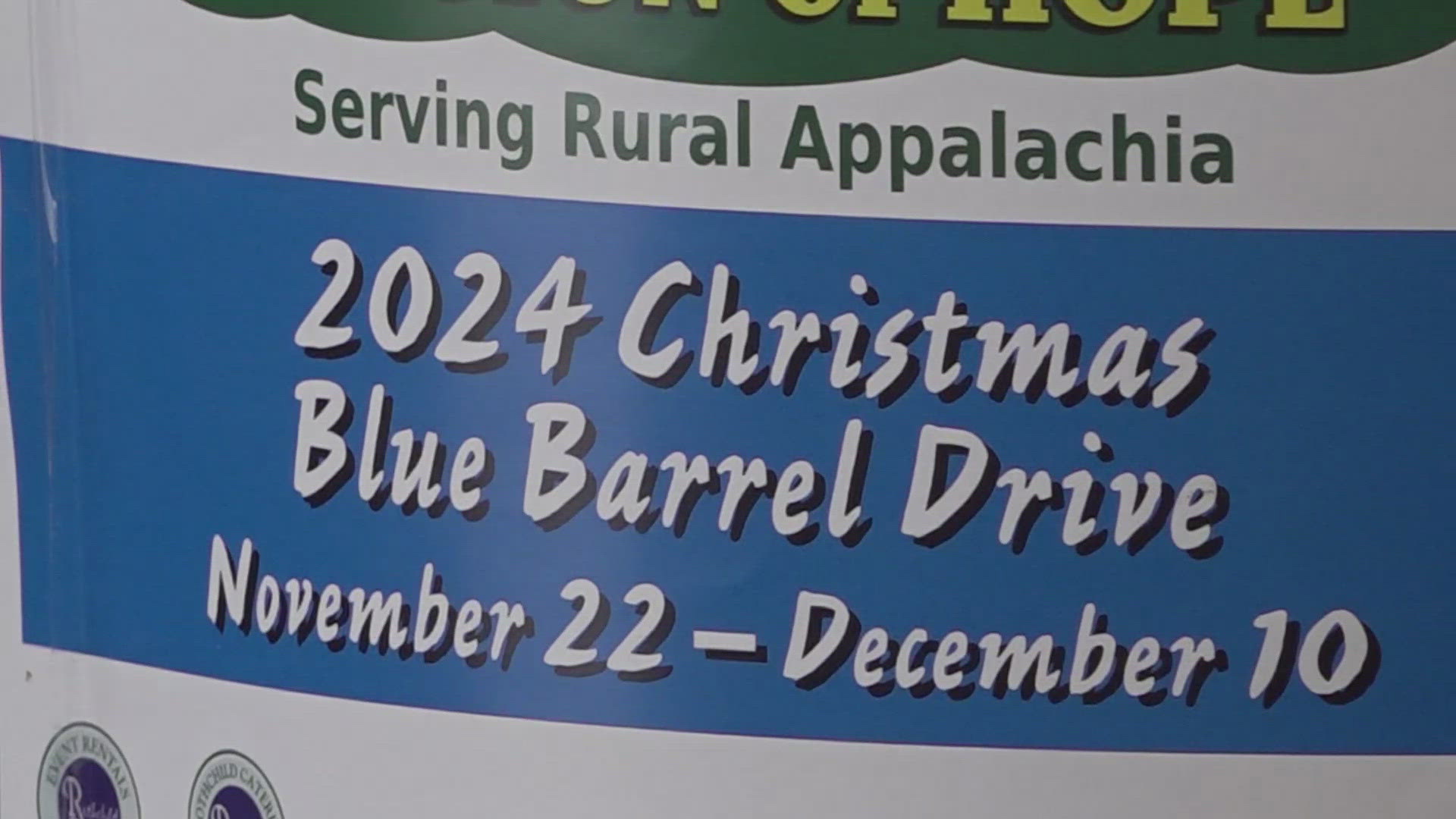 The nonprofit has put out their blue barrels at various East Tennessee locations to collect toys, food and hygiene products to deliver to kids in some poor areas.