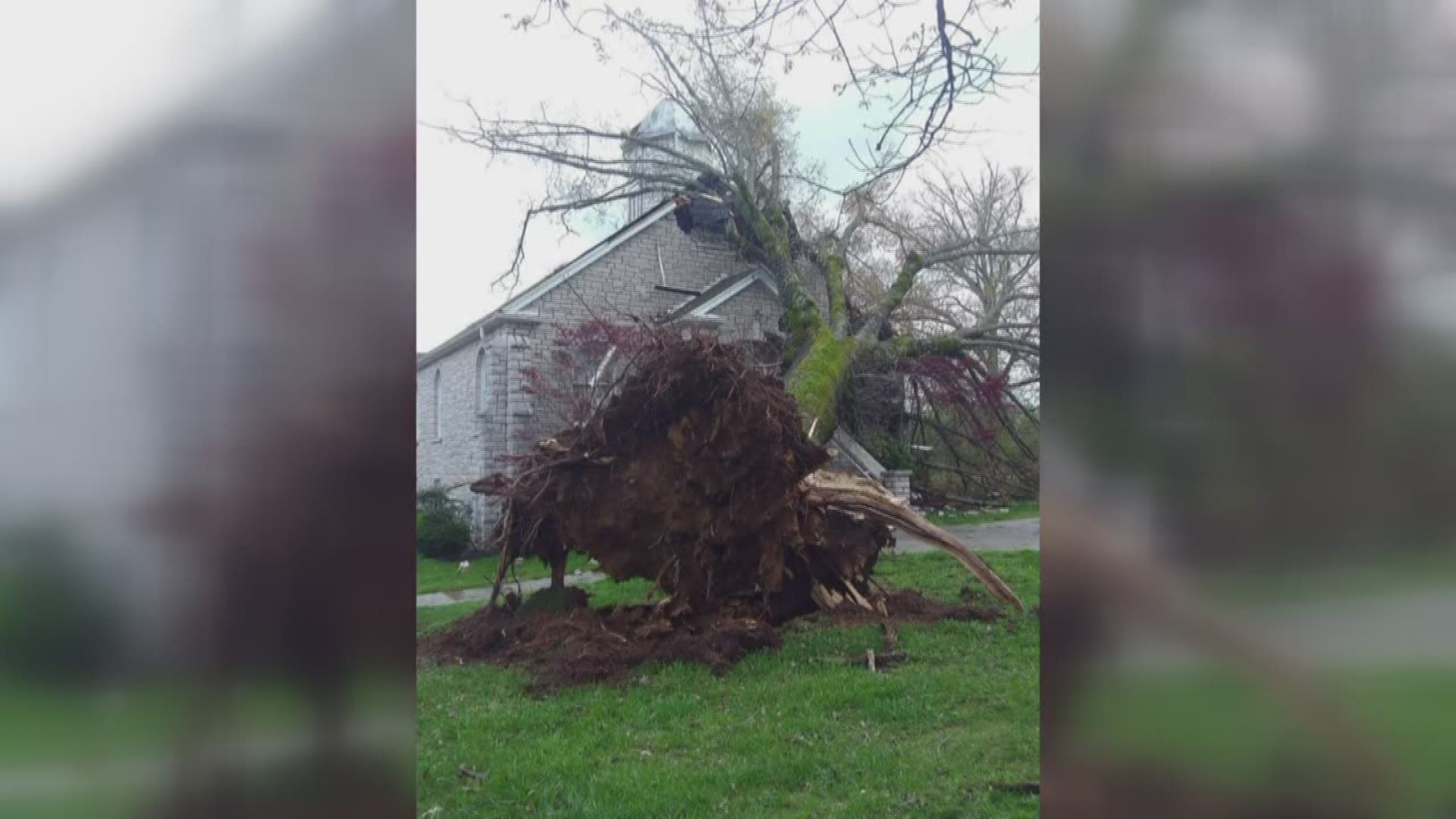 A strong line of storms swept through East Tennessee early this morning causing building damages and power outages from Cumberland to Knox County.