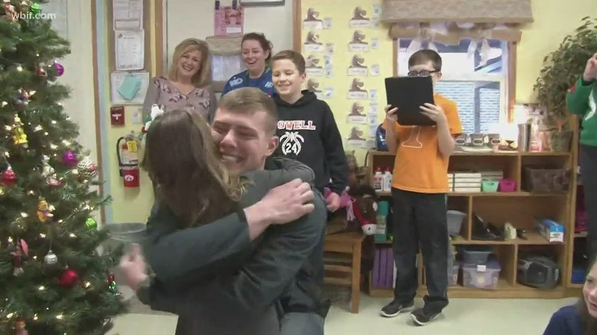 Dec. 18, 2017: An Army brother surprises his little sister with a visit home for Christmas.