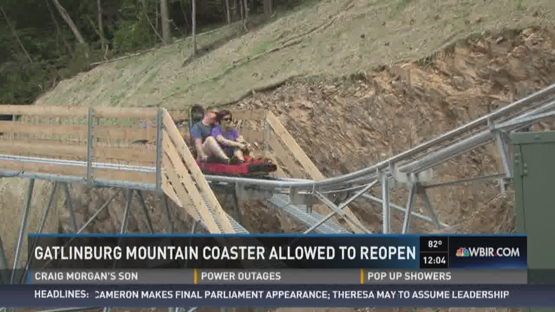 Ten days after a woman was thrown from a Gatlinburg amusement ride and seriously injured, the state will allow the business to reopen.