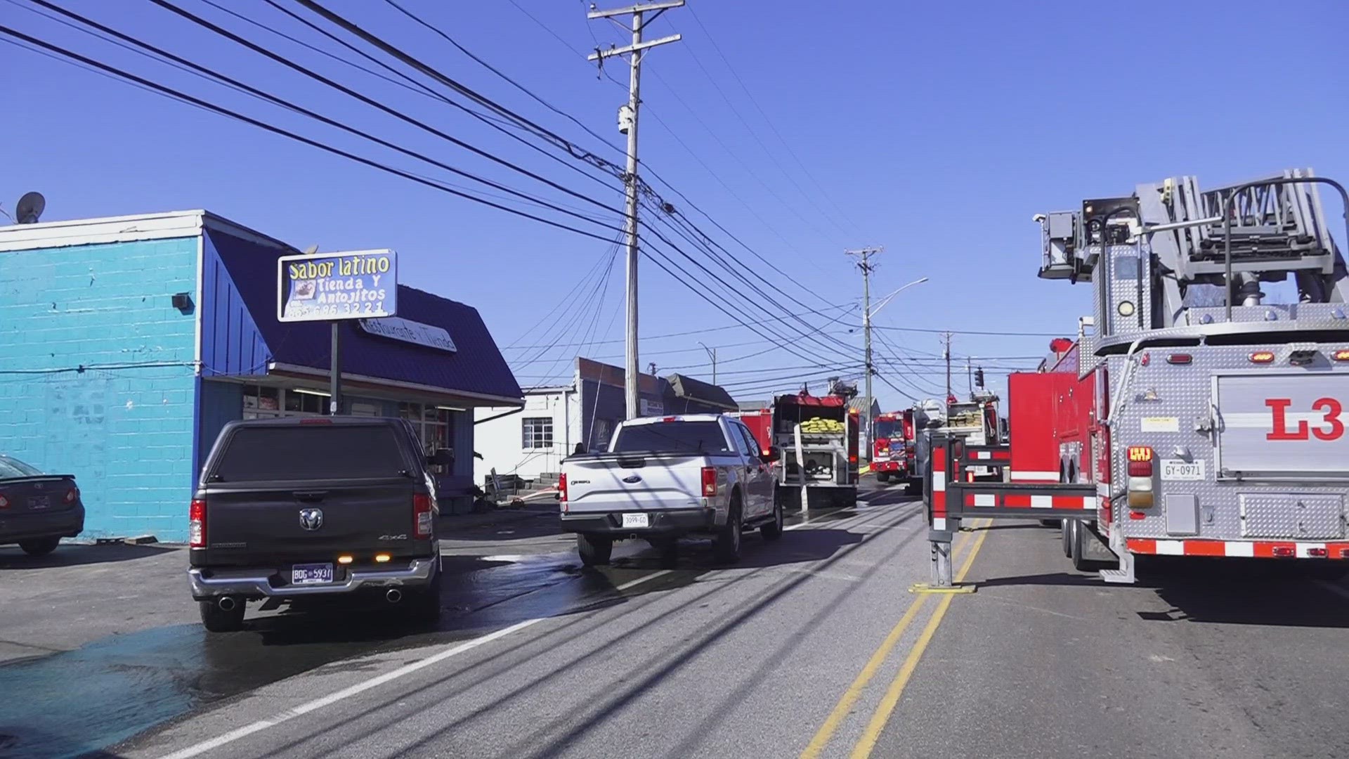 The fire started in the area of Central Avenue Pike and Inskip Drive.