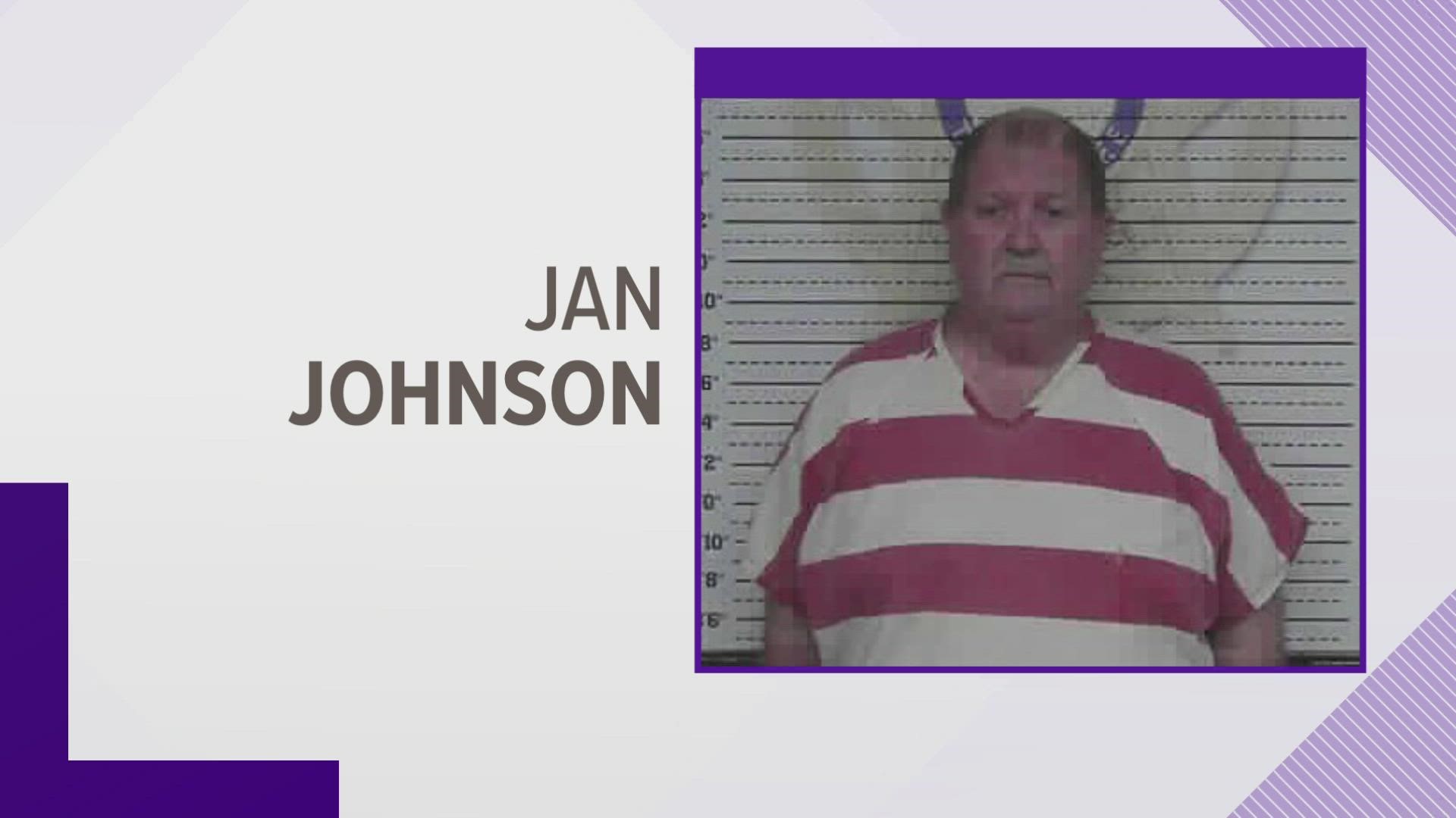Officers say Jan Johnson was angry and shot his wife on Sunday morning.