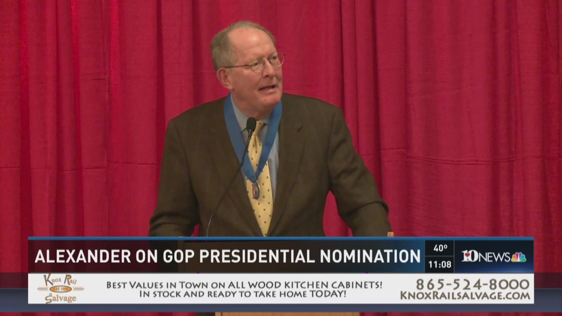 Tennessee Sen. Lamar Alexander, in Knoxville on Friday night, says it's too early to say who should be president. He's backing Marco Rubio. March 4, 2016