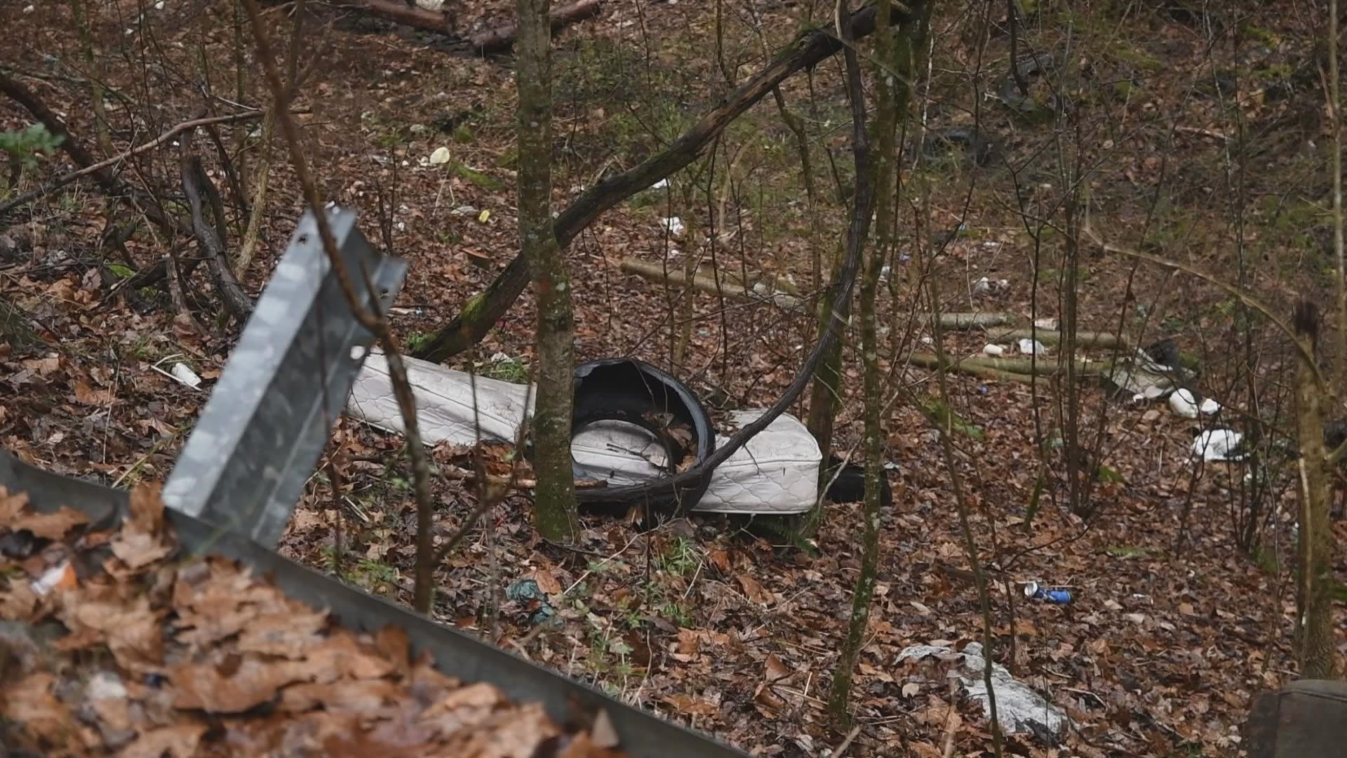 The county environmental officer investigates dumping sites and tracks large piles of litter back to their owners.