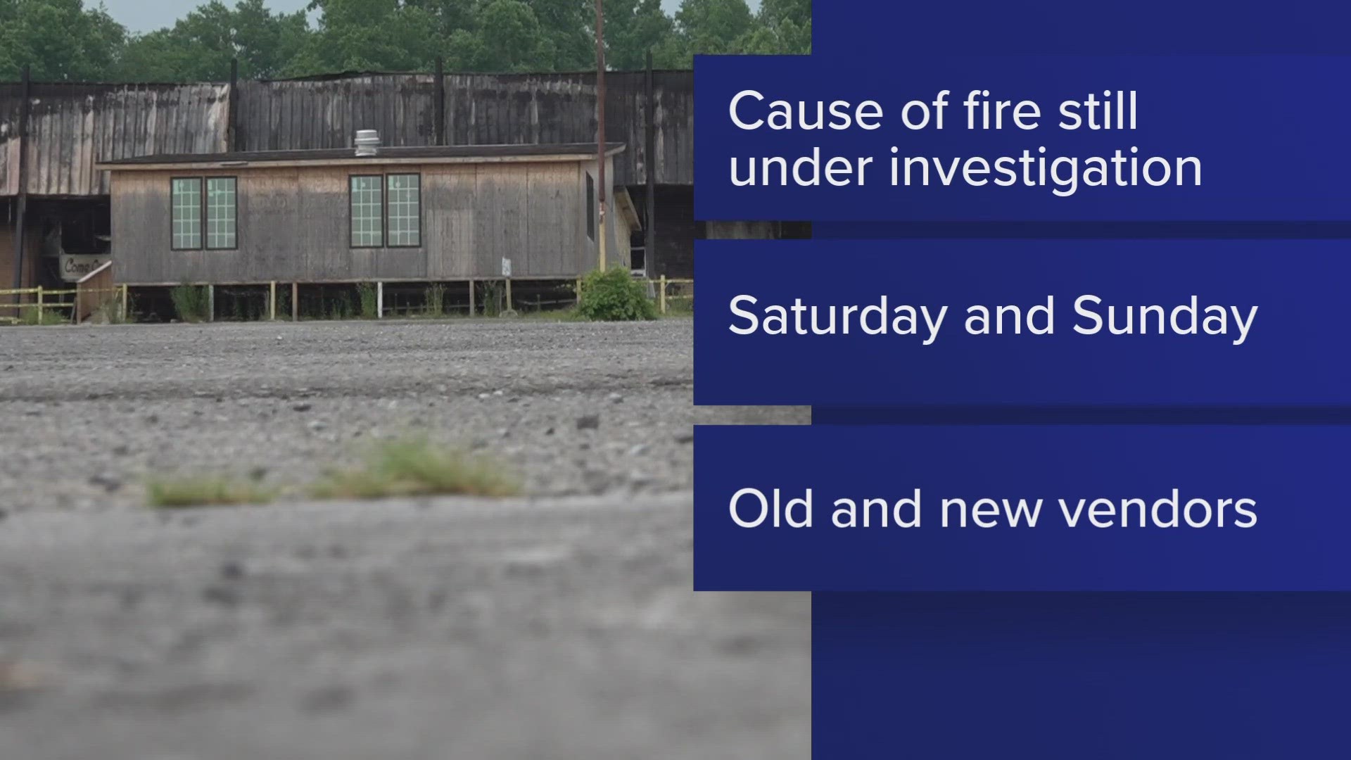 A fire swept through the flea market in early June. Around a month later, organizers of the flea market said it would reopen.