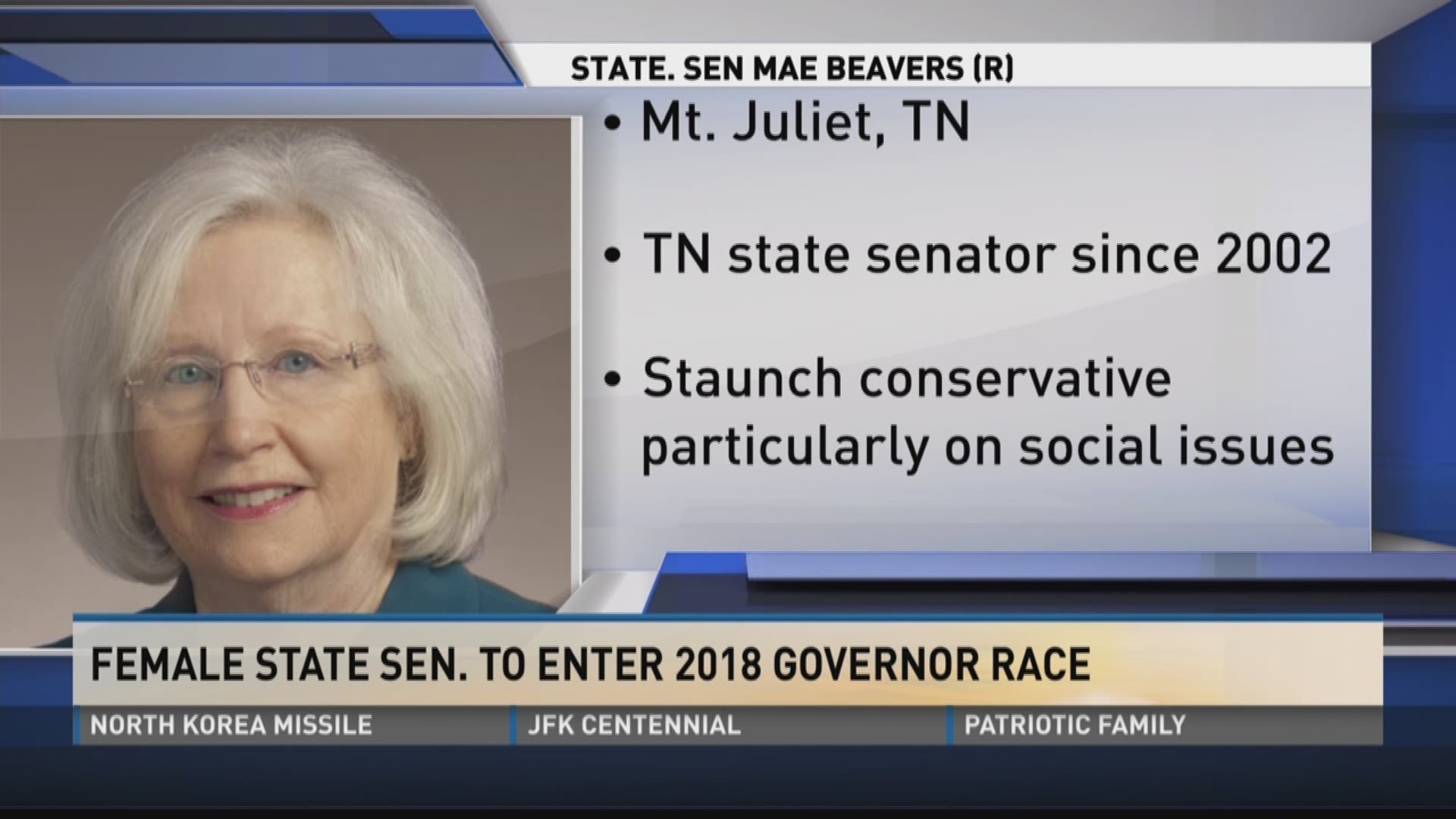 State Senator Mae Beavers says she intends to formally announce her campaign on Saturday.