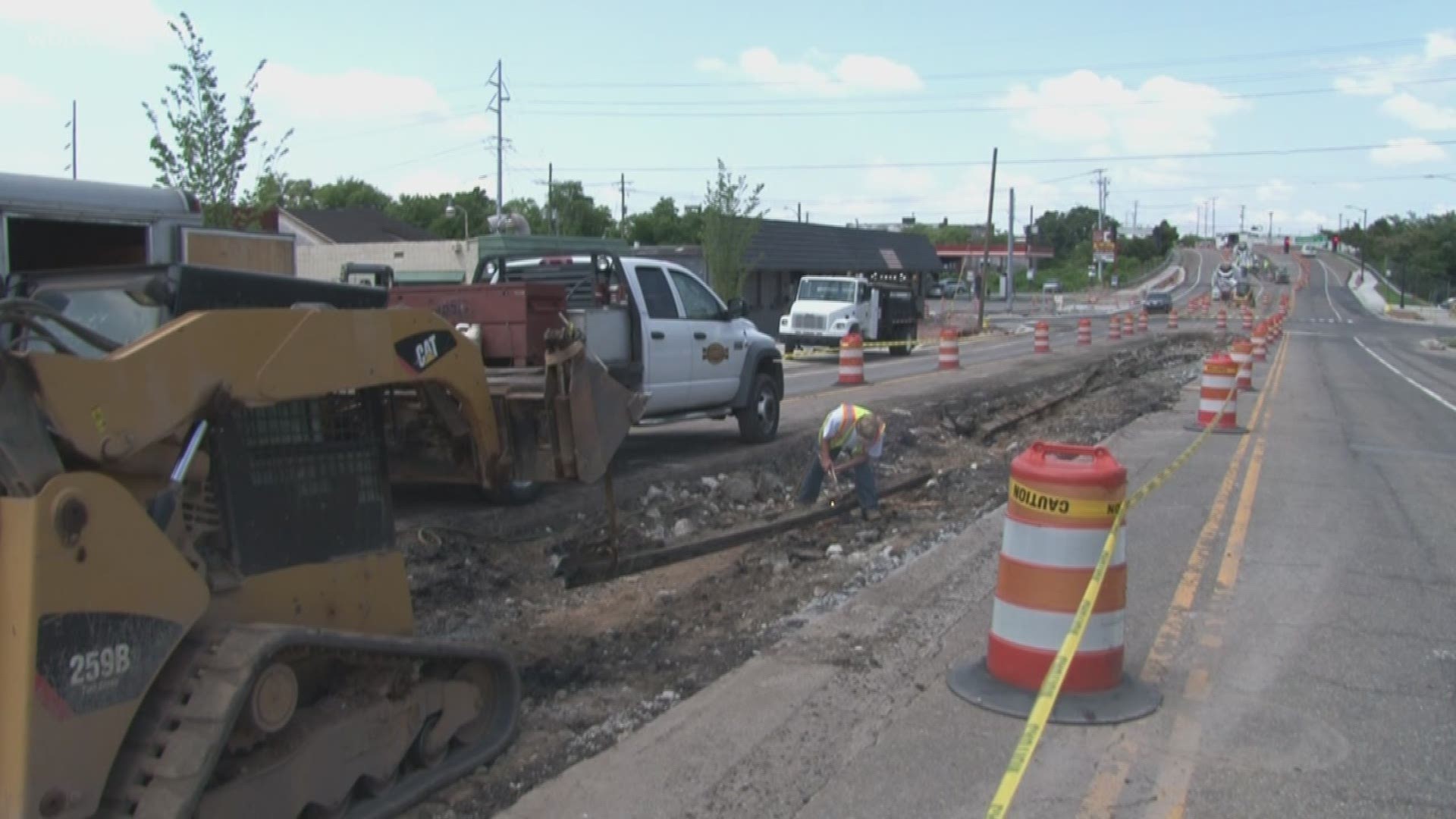 If you've driven on Magnolia Avenue recently, you've probably noticed a lot of construction. That work has uncovered a special piece of Knoxville history -- trolley tracks.