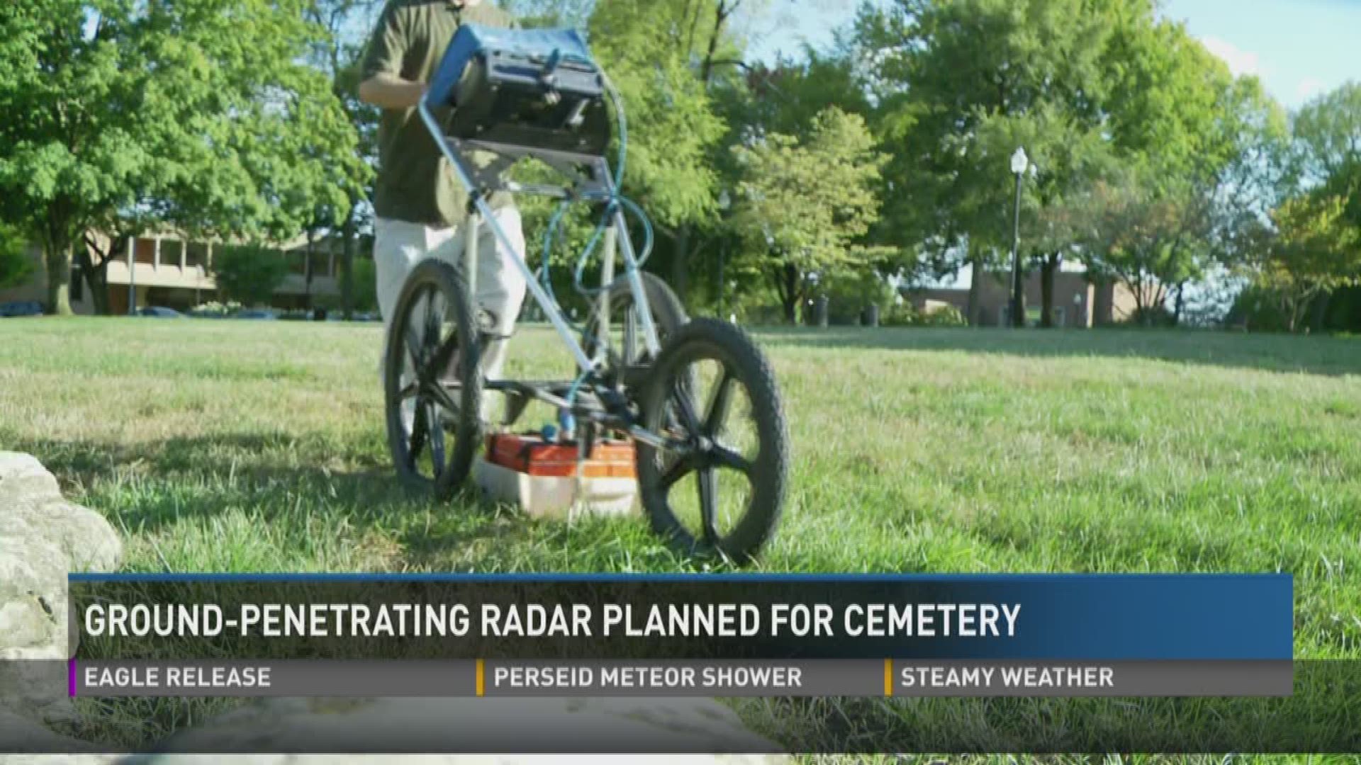 A ground-penetrating radar unit is being used to search for unmarked burials before development is approved for a piece of property near Mars Hill Cemetery. August 11, 2016.