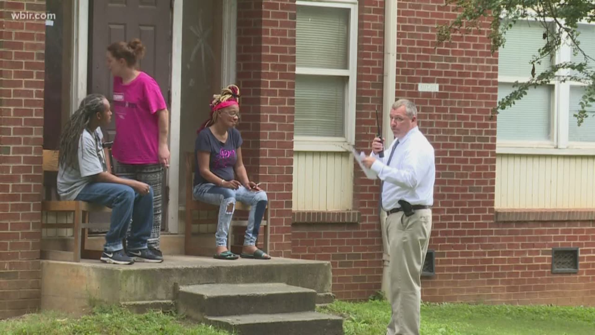 Investigators re-canvassed an East Knoxville neighborhood this afternoon, seeking new information about an unsolved homicide.