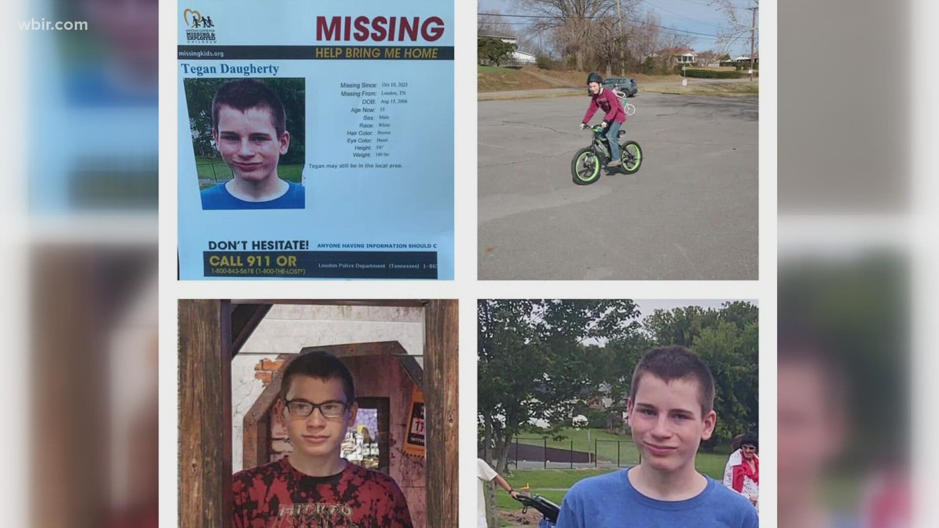 Tegan Daugherty, 15, was last seen Oct. 10 in his home in Loudon. Police said that he is believed to have left the area on a black bicycle with neon green stripes.