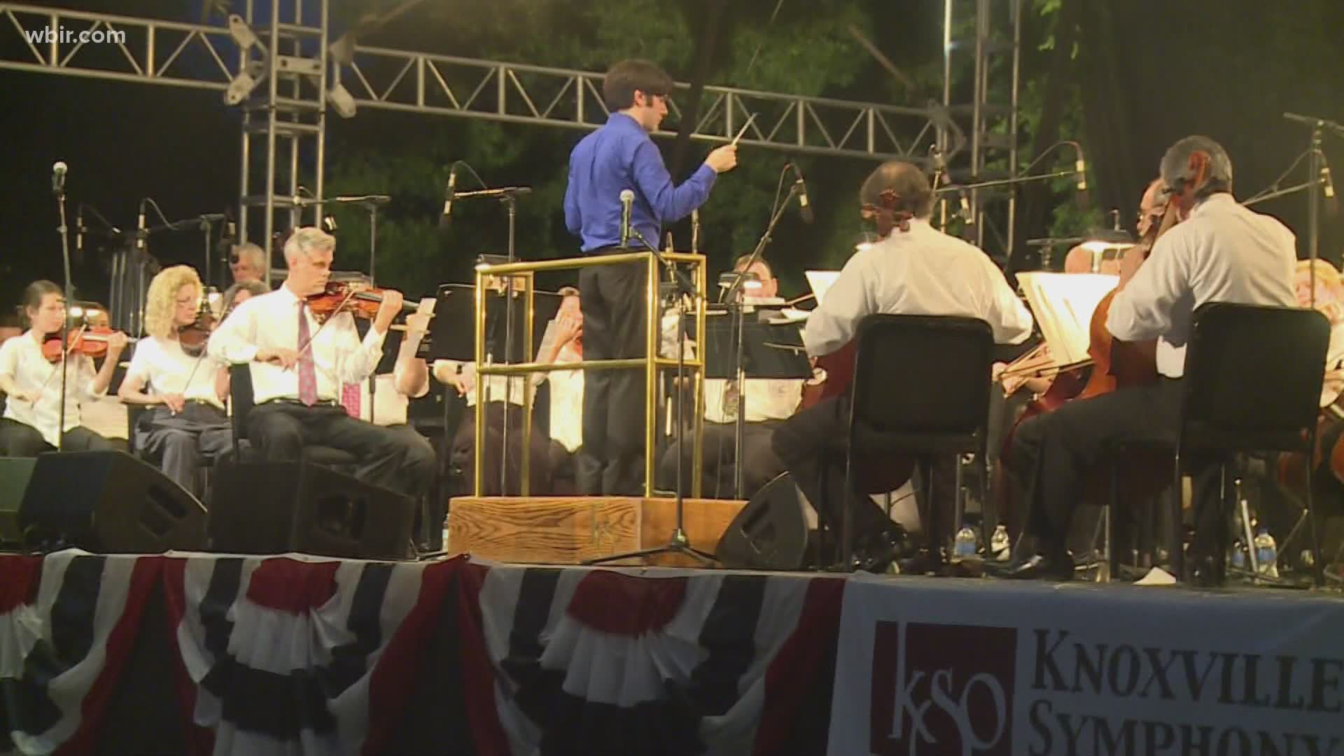 The KSO usually performs as fireworks light up the sky above World's Fair Park, but not this year.